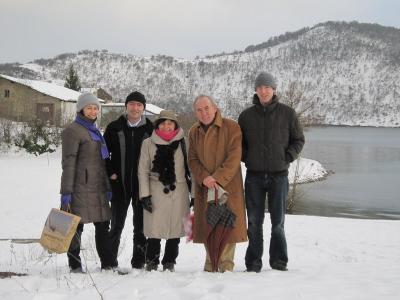 Nieve en el lago