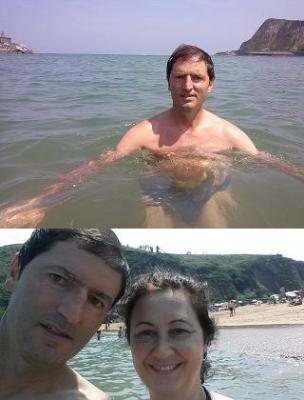 Por fin en la playa de Santiago