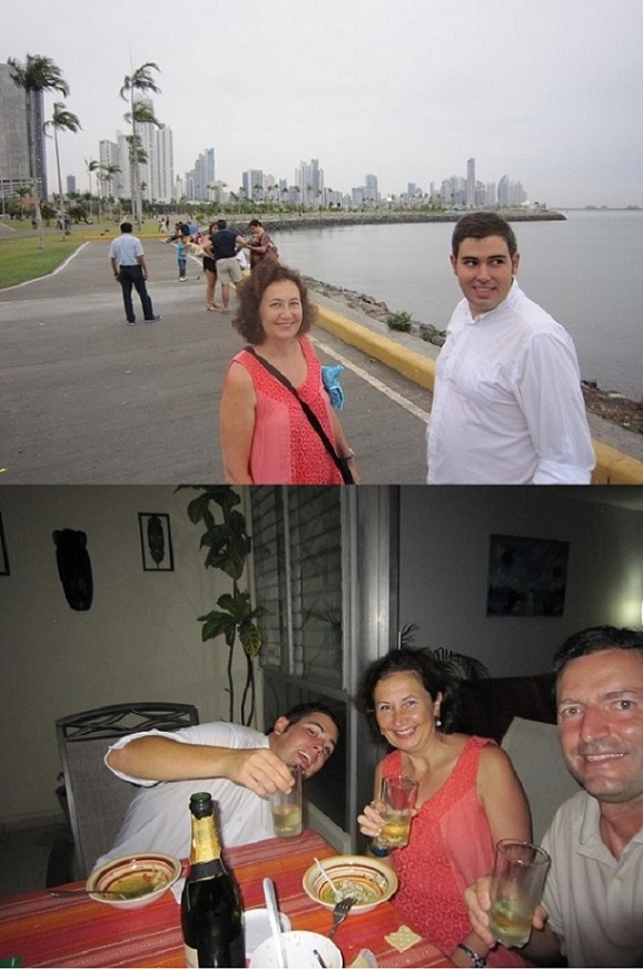 Con nuestro querido Javi en Panama