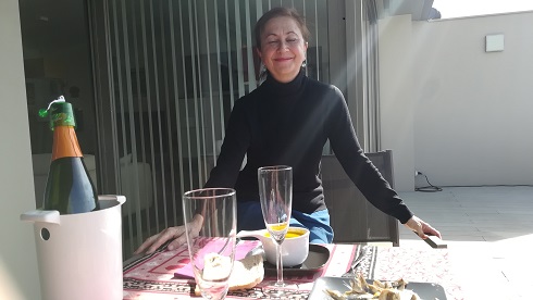 Primera comida al aire libre
