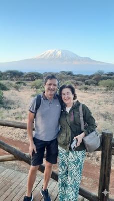 Con el Kilimanjaro